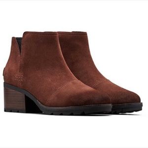Sorel Cate Waterproof Block Heel cutout booties